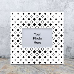 Square-diagonal-pattern-monochrome White Box Photo Frame 4  X 6  by Semog4