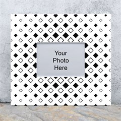 Square-diagonal-pattern-monochrome White Wall Photo Frame 5  X 7  by Semog4