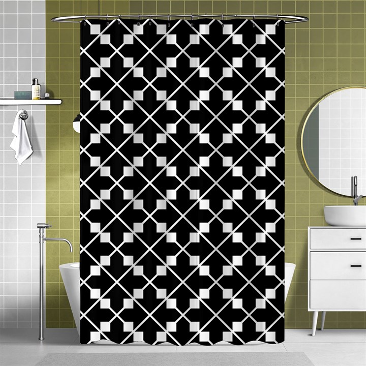 Abstract-background-arrow Shower Curtain 48  x 72  (Small) 