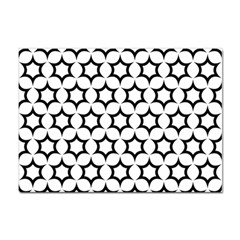 Pattern-star-repeating-black-white Sticker A4 (10 Pack) by Semog4