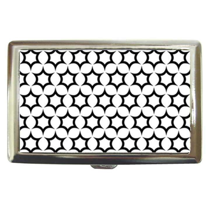 Pattern-star-repeating-black-white Cigarette Money Case