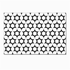 Pattern-star-repeating-black-white Postcards 5  X 7  (pkg Of 10) by Semog4