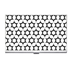 Pattern-star-repeating-black-white Business Card Holder by Semog4