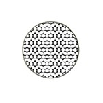 Pattern-star-repeating-black-white Hat Clip Ball Marker (10 pack) Front