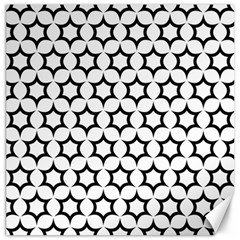 Pattern-star-repeating-black-white Canvas 12  X 12  by Semog4