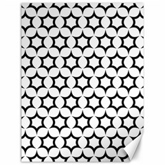 Pattern-star-repeating-black-white Canvas 12  X 16  by Semog4