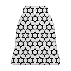 Pattern-star-repeating-black-white Ornament (bell)