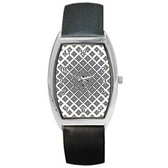 Background-pattern-halftone-- Barrel Style Metal Watch