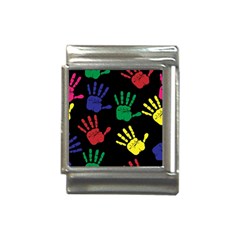 Handprints-hand-print-colourful Italian Charm (13mm) by Semog4