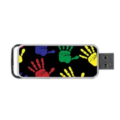 Handprints-hand-print-colourful Portable Usb Flash (two Sides) by Semog4