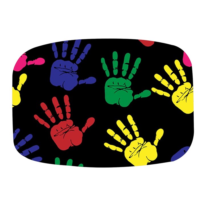 Handprints-hand-print-colourful Mini Square Pill Box