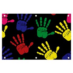 Handprints-hand-print-colourful Banner And Sign 6  X 4  by Semog4