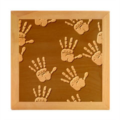 Handprints-hand-print-colourful Wood Photo Frame Cube by Semog4