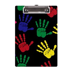 Handprints-hand-print-colourful A5 Acrylic Clipboard