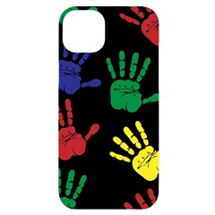 Handprints-hand-print-colourful Iphone 14 Plus Black Uv Print Case