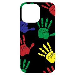 Handprints-hand-print-colourful Iphone 14 Pro Max Black Uv Print Case by Semog4