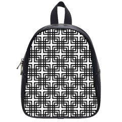 Pattern-vector-halftone-wallpaper School Bag (small) by Semog4