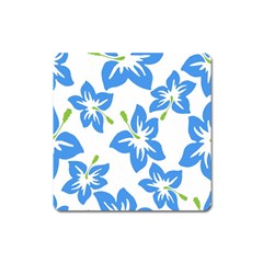 Hibiscus-wallpaper-flowers-floral Square Magnet by Semog4