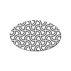 Pattern-monochrome-repeat- Sticker Oval (10 Pack) by Semog4