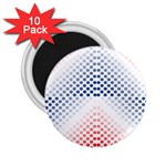 Dots-pointillism-abstract-chevron 2.25  Magnets (10 pack)  Front