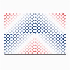 Dots-pointillism-abstract-chevron Postcard 4 x 6  (pkg Of 10) by Semog4