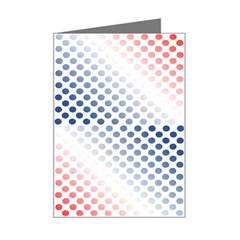 Dots-pointillism-abstract-chevron Mini Greeting Card by Semog4