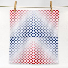 Dots-pointillism-abstract-chevron Face Towel by Semog4