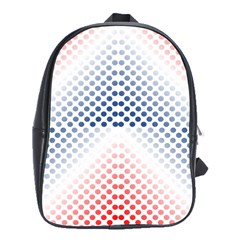 Dots-pointillism-abstract-chevron School Bag (large) by Semog4