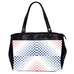 Dots-pointillism-abstract-chevron Oversize Office Handbag (2 Sides) by Semog4