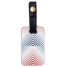 Dots-pointillism-abstract-chevron Luggage Tag (one Side) by Semog4