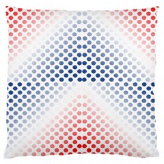 Dots-pointillism-abstract-chevron Large Cushion Case (two Sides) by Semog4