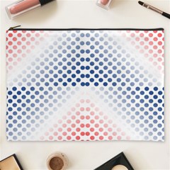 Dots-pointillism-abstract-chevron Cosmetic Bag (xxxl) by Semog4