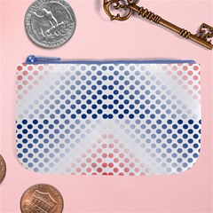 Dots-pointillism-abstract-chevron Large Coin Purse by Semog4