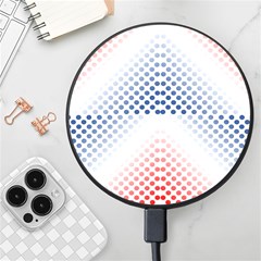 Dots-pointillism-abstract-chevron Wireless Fast Charger(black)