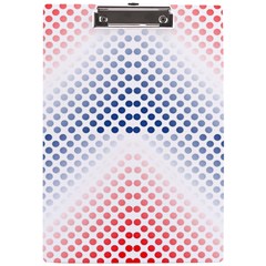 Dots-pointillism-abstract-chevron A4 Acrylic Clipboard by Semog4