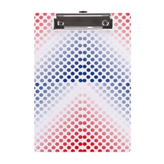 Dots-pointillism-abstract-chevron A5 Acrylic Clipboard by Semog4