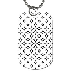 Star-curved-pattern-monochrome Dog Tag (two Sides) by Semog4