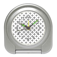 Star-curved-pattern-monochrome Travel Alarm Clock by Semog4