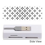 Star-curved-pattern-monochrome Memory Card Reader (Stick) Front