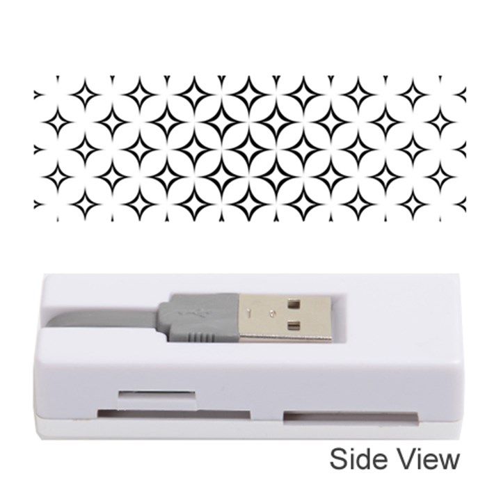 Star-curved-pattern-monochrome Memory Card Reader (Stick)