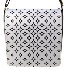 Star-curved-pattern-monochrome Flap Closure Messenger Bag (s) by Semog4