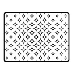 Star-curved-pattern-monochrome Two Sides Fleece Blanket (small) by Semog4