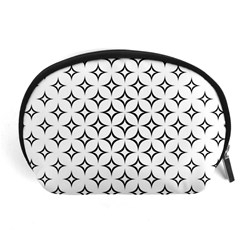 Star-curved-pattern-monochrome Accessory Pouch (large) by Semog4