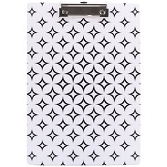 Star-curved-pattern-monochrome A4 Acrylic Clipboard by Semog4