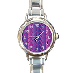 Geometric-background-abstract Round Italian Charm Watch by Semog4