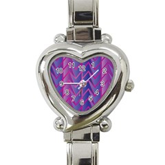 Geometric-background-abstract Heart Italian Charm Watch by Semog4