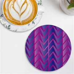 Geometric-background-abstract Uv Print Round Tile Coaster by Semog4