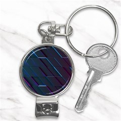 Glass-scifi-violet-ultraviolet Nail Clippers Key Chain by Semog4