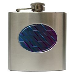 Glass-scifi-violet-ultraviolet Hip Flask (6 Oz) by Semog4