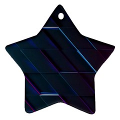 Glass-scifi-violet-ultraviolet Star Ornament (two Sides) by Semog4